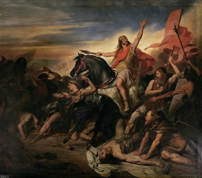 1837年、西暦496年のトルビアックの戦い 作： Ary Scheffer